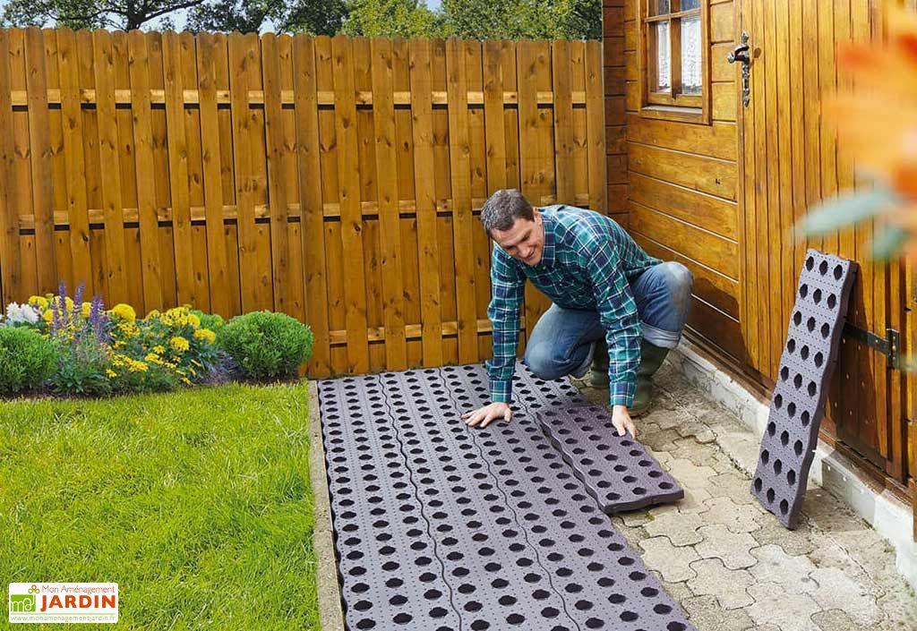Dalles De Jardin En Polypropylene Marron 70 Cm Ep 25 Mm Lot De 16 Garantia