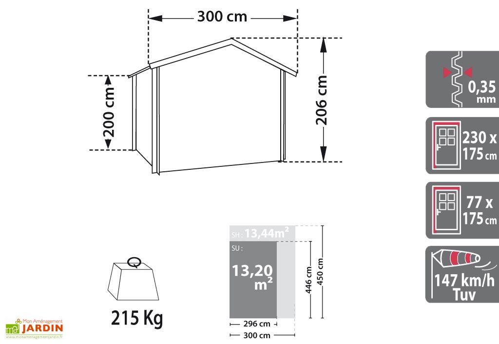 Garage Metal 1 Voiture 3x4 5x2 Absco Madeira