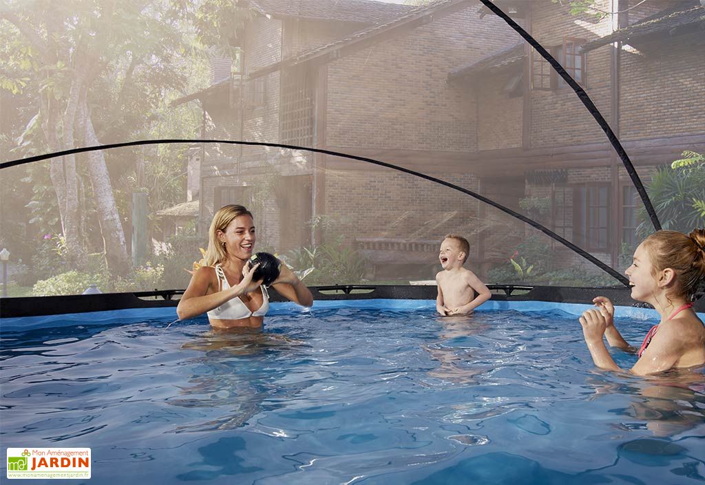couverture pour piscine ronde o3 00 m dome de protection exit toys