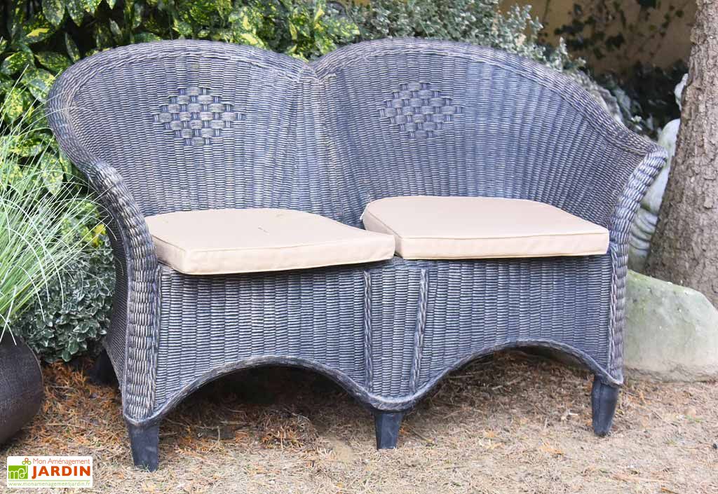 Fauteuil De Jardin Double Design Imitation Rotin Samba Roto