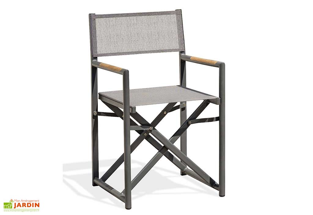 fauteuil de jardin pliant en aluminium et textilene honfleur