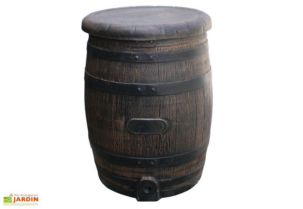 fauteuil de jardin imitation tonneau en bois 40 x 55 cm roto