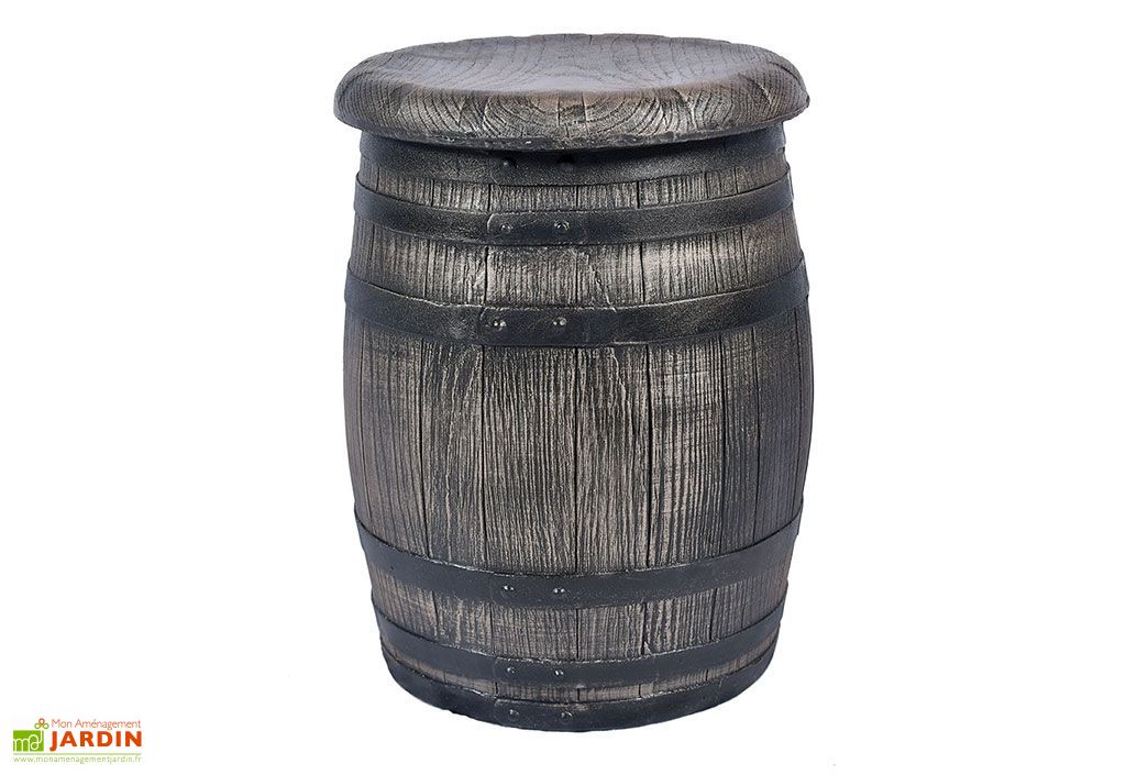 fauteuil de jardin imitation tonneau en bois 40 x 55 cm roto