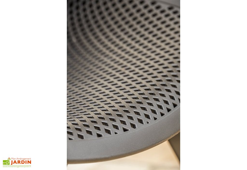 Fauteuil De Jardin Scandi Pvc Perfore Noir Dcb Garden