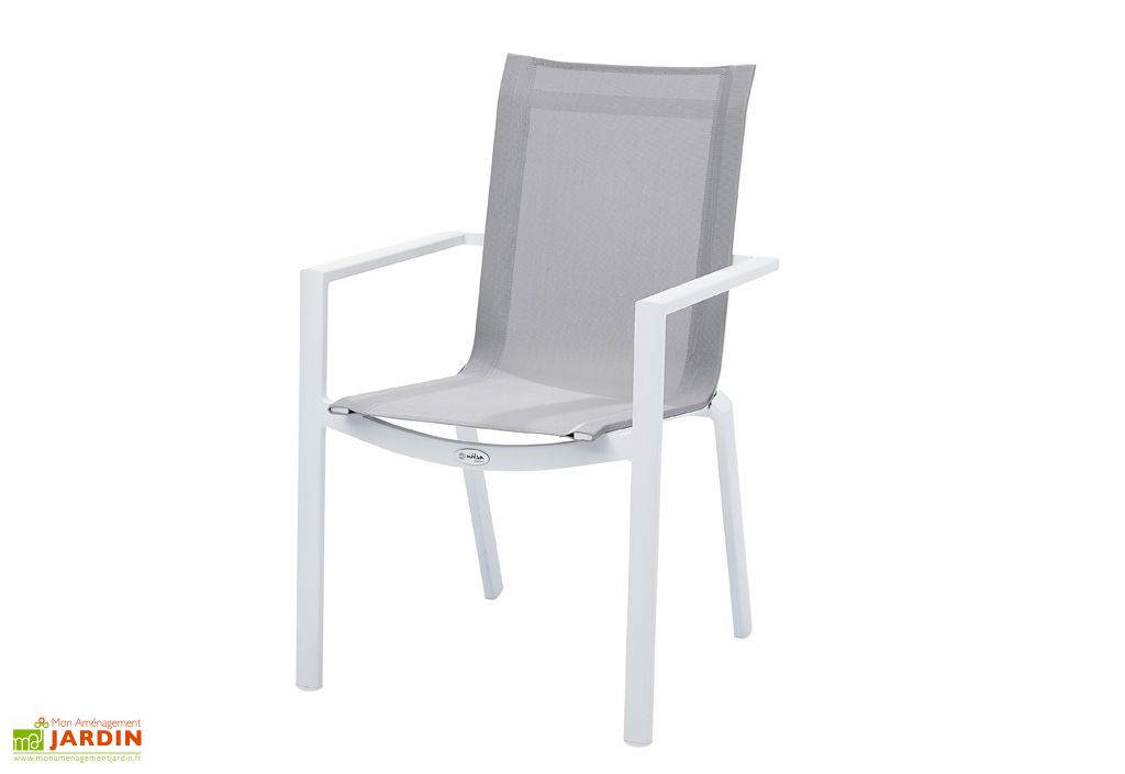 Fauteuil De Jardin En Aluminium Blanc Ou Noir Wilsa