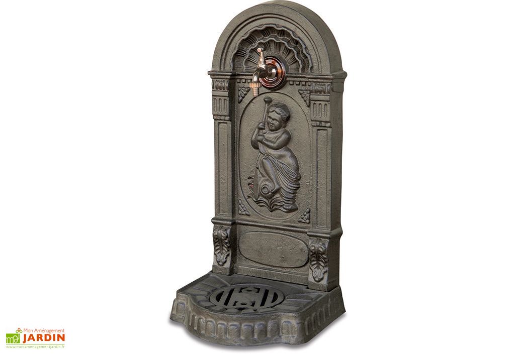 Fontaine Jardin En Fonte Jouvenceau 75 Cm Avec Robinet En Laiton Pls Coloris Delta