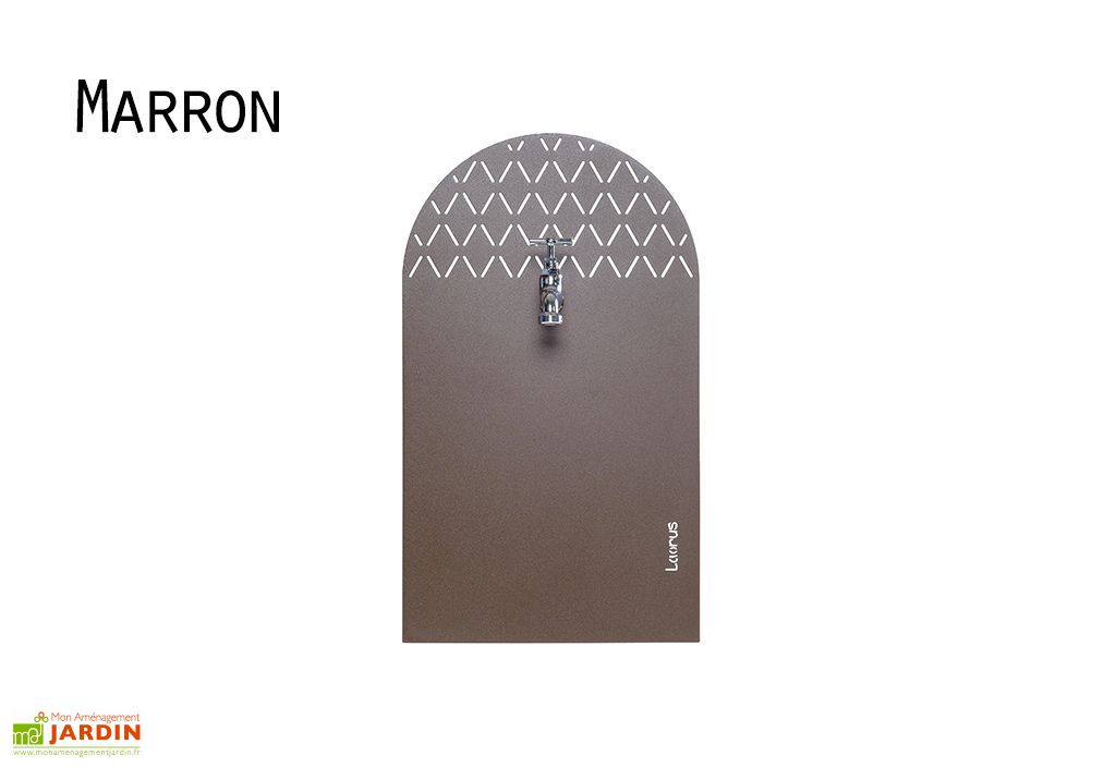 Fontaine De Jardin Murale Acier Galva Myrtifolia 60x33x10 Pls Coloris Laorus