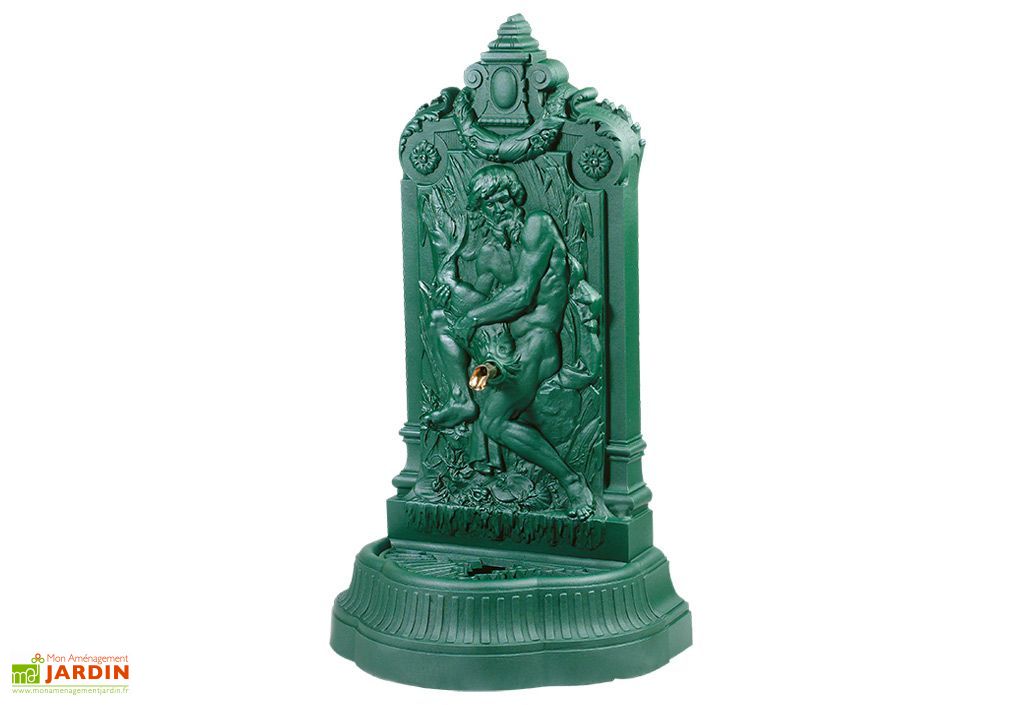 Fontaine de Jardin Murale en Fonte Neptune + Robinet - Dommartin