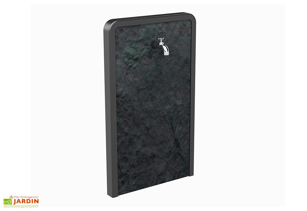 Fontaine Murale En Pierre Reconstituee 45 X 5 X 77 Cm Anthracite