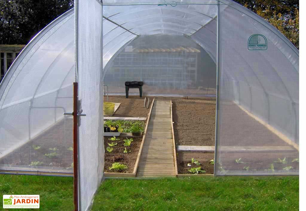 Serre Tunnel Tonneau En Pvc Armé 34 M² Gothique 75 X 45 M
