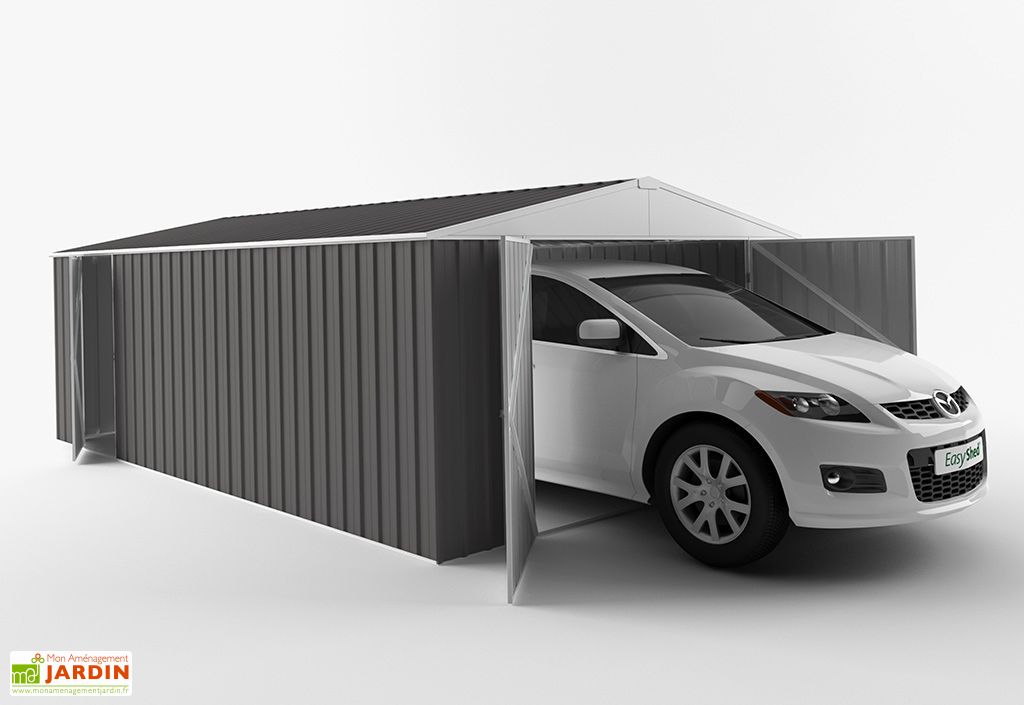 Garage en Métal Galvanisé XXL Grande Longueur 20 m² Easyshed