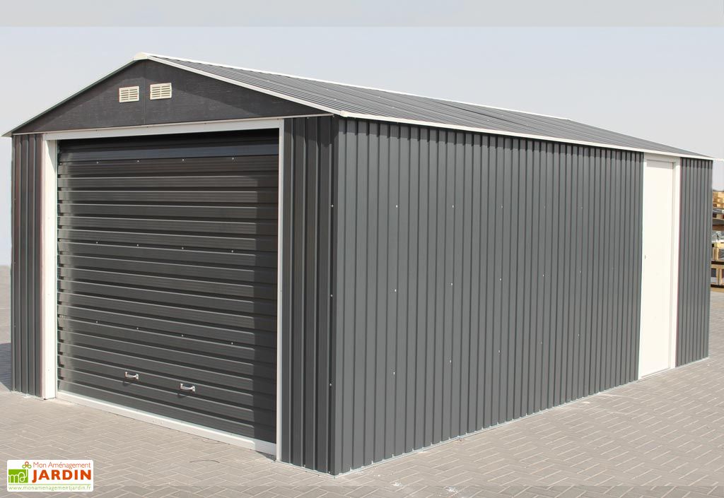 Garage En Metal Anthracite Duramax Grande Hauteur 350x570x260cm L L H Duramax