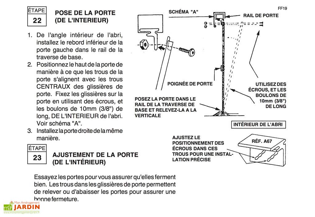 lot de 4 glissieres pour abris spacemaker arteflex