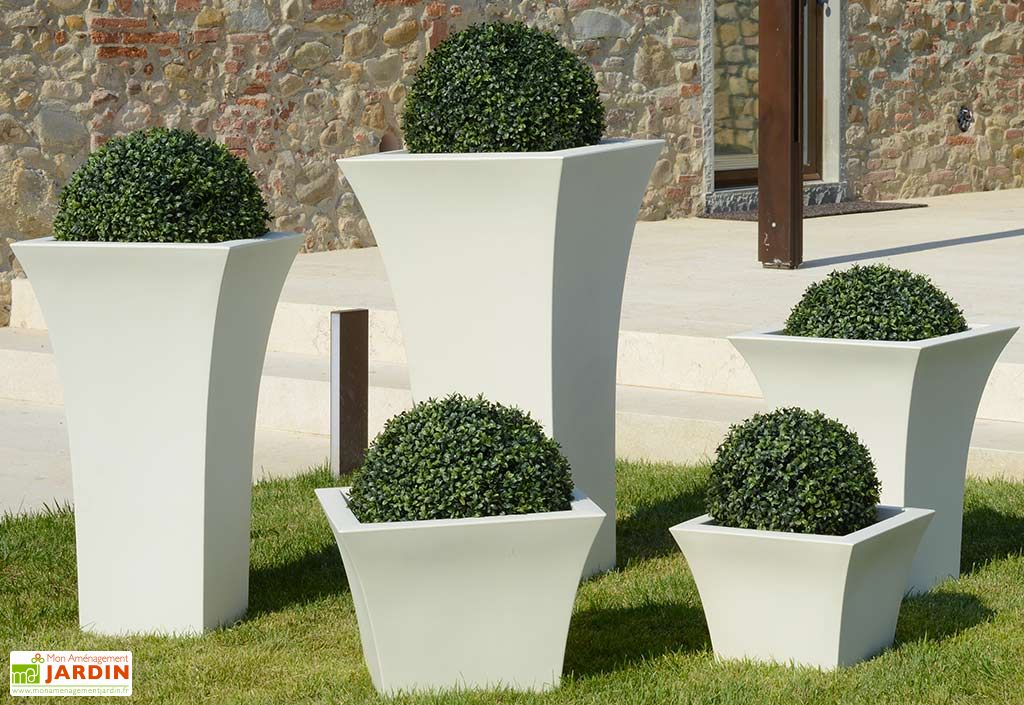 Pot De Fleurs Polyethylene Patio H30 L40 Pls Coloris Farmet New