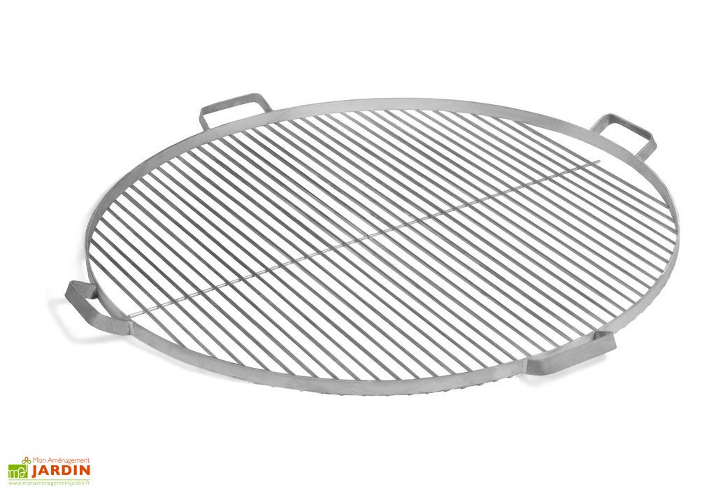 Grille de Cuisson Ronde en Acier Galvanisé pour Braséro Grille ronde en acier galvanisé diamètre 90 cm avec grille