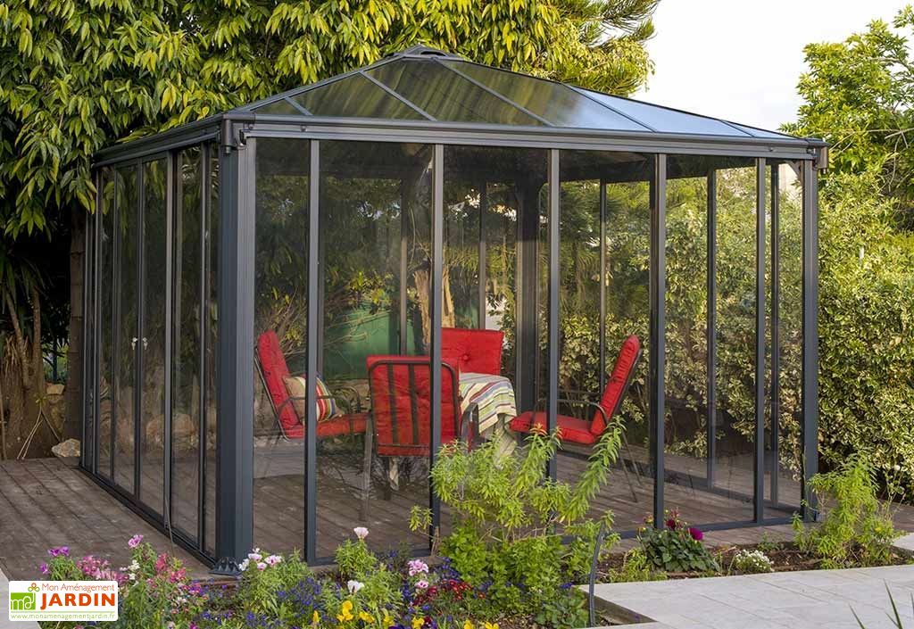 Jardin D Hiver Ledro Carre De Cote 2 95 Ou 3 6 M Gris Anthracite
