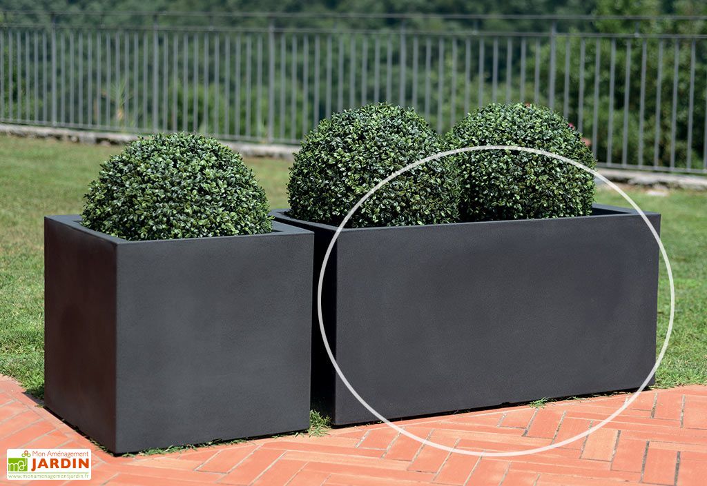 Pot De Fleur 80 Cm De Hauteur Jardiniere Rectangulaire En Polyethylene Atlantis 80 Cm Pls Coloris Farmet New