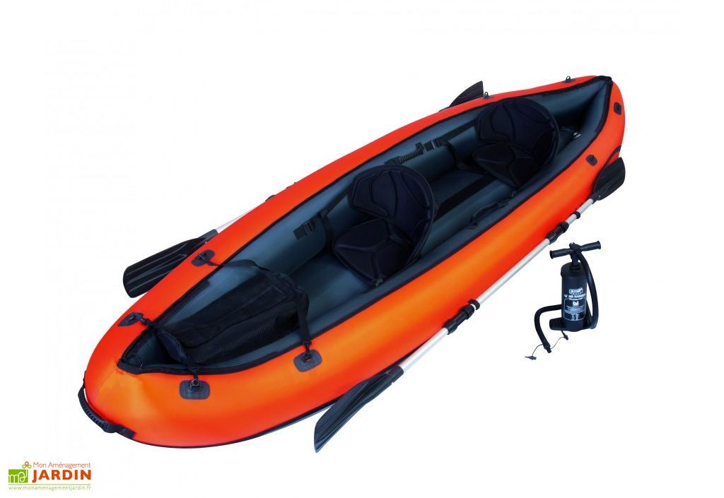 Kayak 2 Places Gonflable Ventura 330x94x48cm + 2 Pagaies + Pompe Bestway