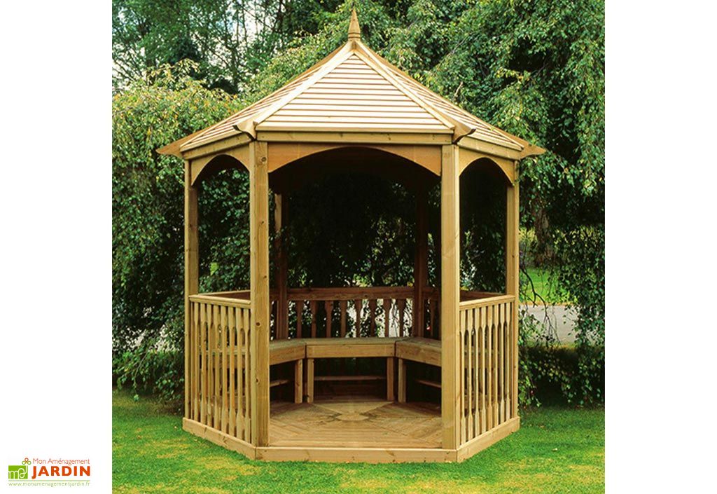 Kiosque de Jardin en Bois Traité Brompton 3,75 m² - Jagram