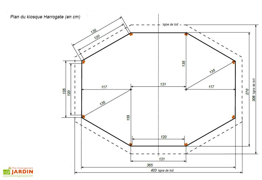 Kiosque de Jardin Fermé en Bois Traité avec Toit en Shingle 8,5 m² - Jagram