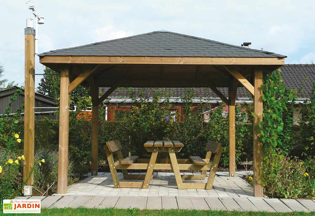 tente de jardin en bois