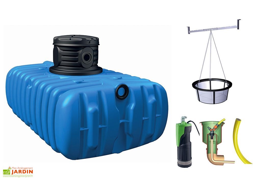 Cuve Enterree Plate Kit Recuperateur D Eau Flat Confort 1500 L Garantia