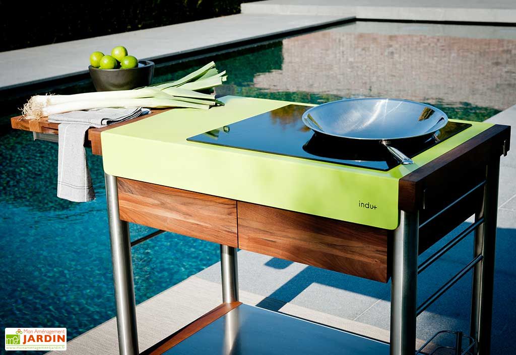 Cuisine d'Extérieur Modulable Bois et Inox Serveboy Unico ...
