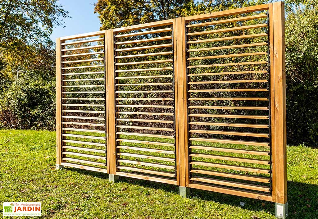 Panneau Brise Vue En Bois Traite Tht 1 X 2 M La Piece Habrita