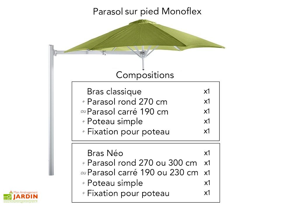 Parasol autoportant clearance