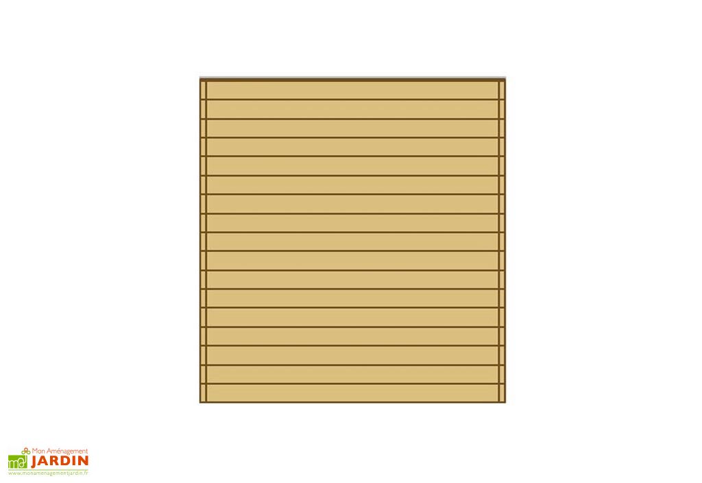 Paroi Avant Arriere Pleine Pour Carport Modulable Solid 4x5m Solid
