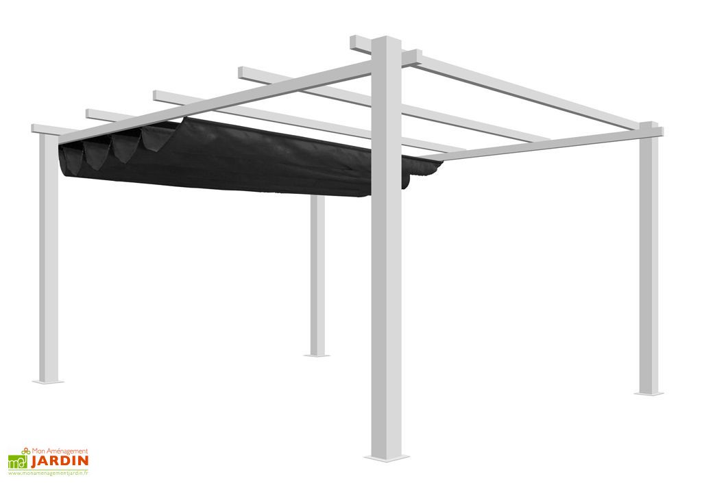 Palram Toit Terrasse Feria Alu Et Polycarbonate 3x3 M Blanc