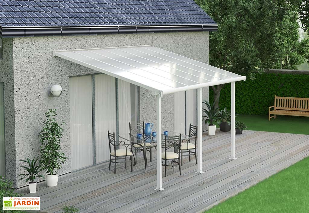 Pergola Aluminium Et Polycarbonate 16 Mm Olympia 4 25x3 M Pls Coloris Palram