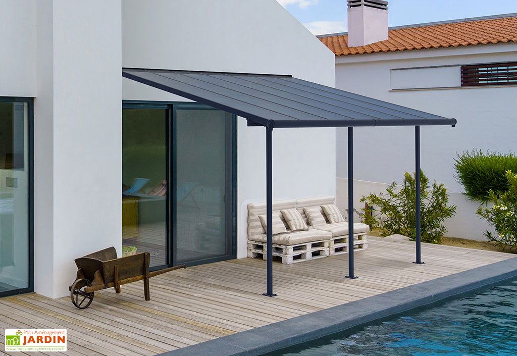 Pergola En Aluminium Et Polycarbonate Carnival 13 M 2 Coloris