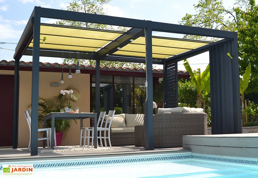 Pergola Autoportee Aluminium Store Coffre Station Energie Inea
