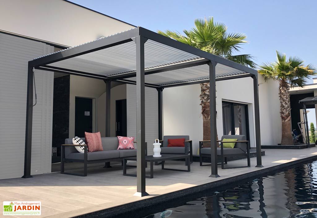 Pergola Bioclimatique A Lames Orientables En Aluminium 12 M Gaia