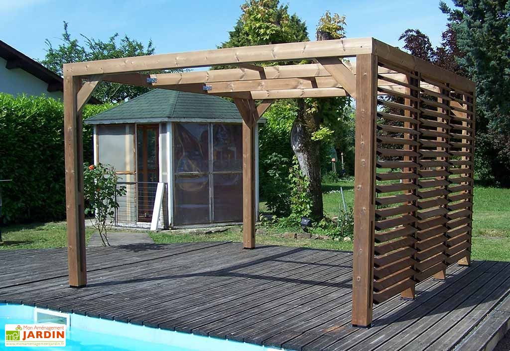 Pergola Bioclimatique Bois Traite Haute Temperature Vantelles