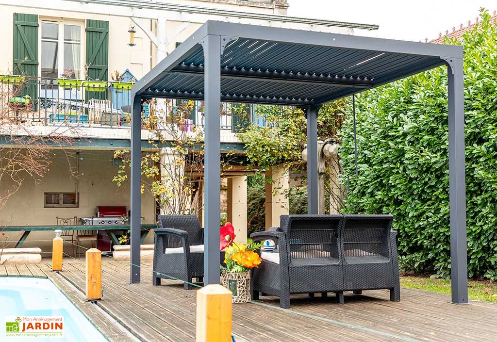 Pergola Bioclimatique Lames Orientables En Aluminium 7 2 M