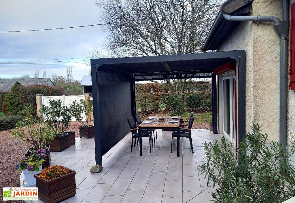 Pergola Bioclimatique Alu 10 8 M Store Lateral 2 Cotes Habrita