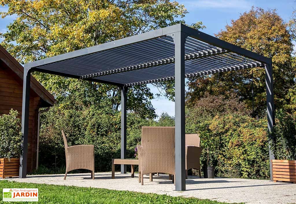 Pergola Bioclimatique Autoportante Lames Orientables Manuelles 11