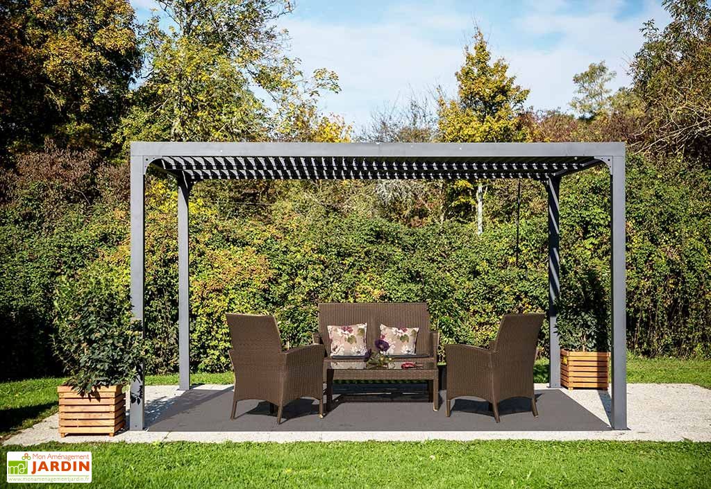 Pergola Bioclimatique Autoportante Lames Orientables Manuelles 11