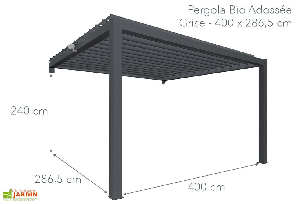 Pergola Bioclimatique Murale Suncontrol 4 X 3 M En Aluminium Nfi
