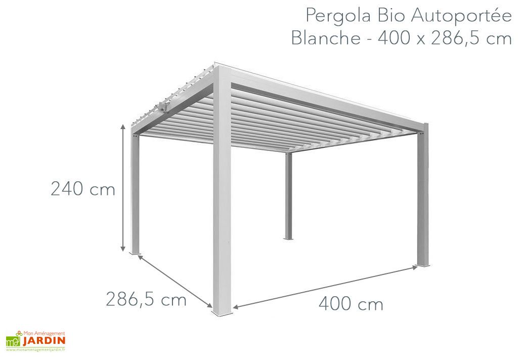 Pergola Bioclimatique Autoportee Suncontrol 4 X 3 M En Aluminium Nfi