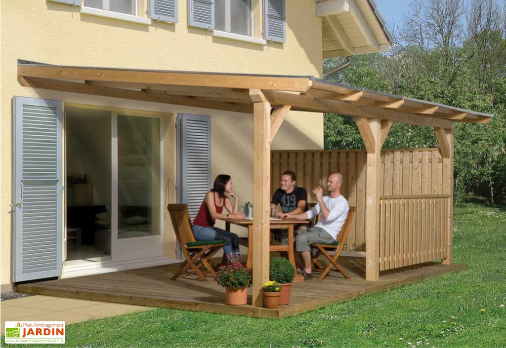 pergola jardin bois