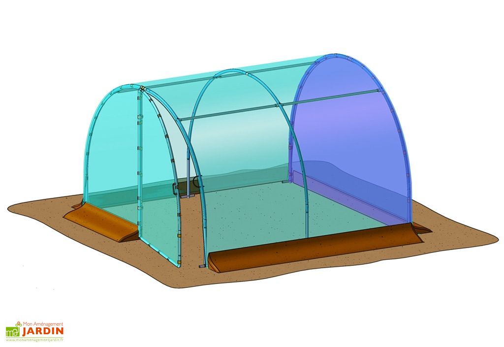 Bache De Pignon Arriere Pour Serre De Jardin Tunnel Richel 3x3