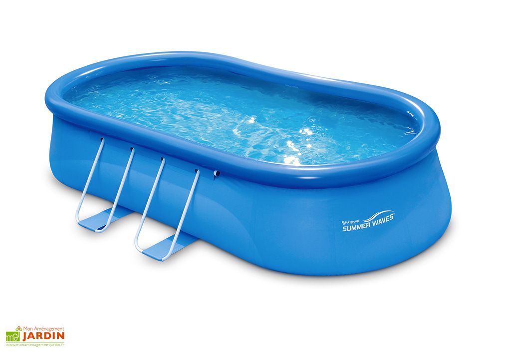 Piscine Autoportée Ovale Gonflable 549 X 305 Cm Pompe Quick Set