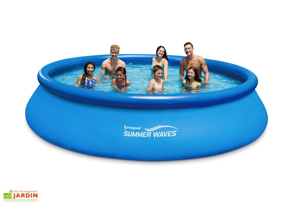 Piscine Autoportée Ronde Gonflable 457 X 91 Cm Pompe Quick Set