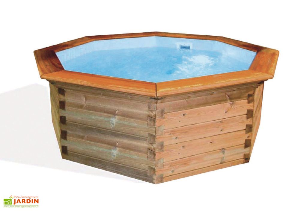 piscine pour enfant en bois ronde mini octoo 250 cm gardipool