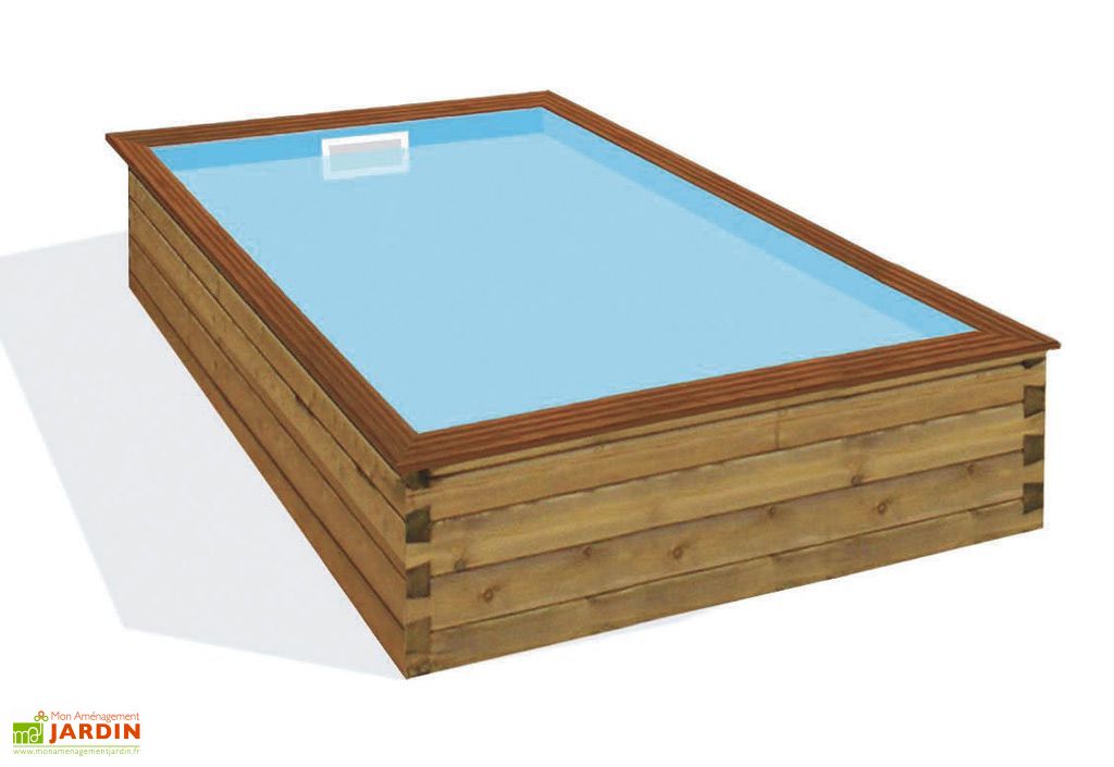 Piscine Pour Enfant En Bois Rectangulaire Mini Quartoo 200x300 Cm