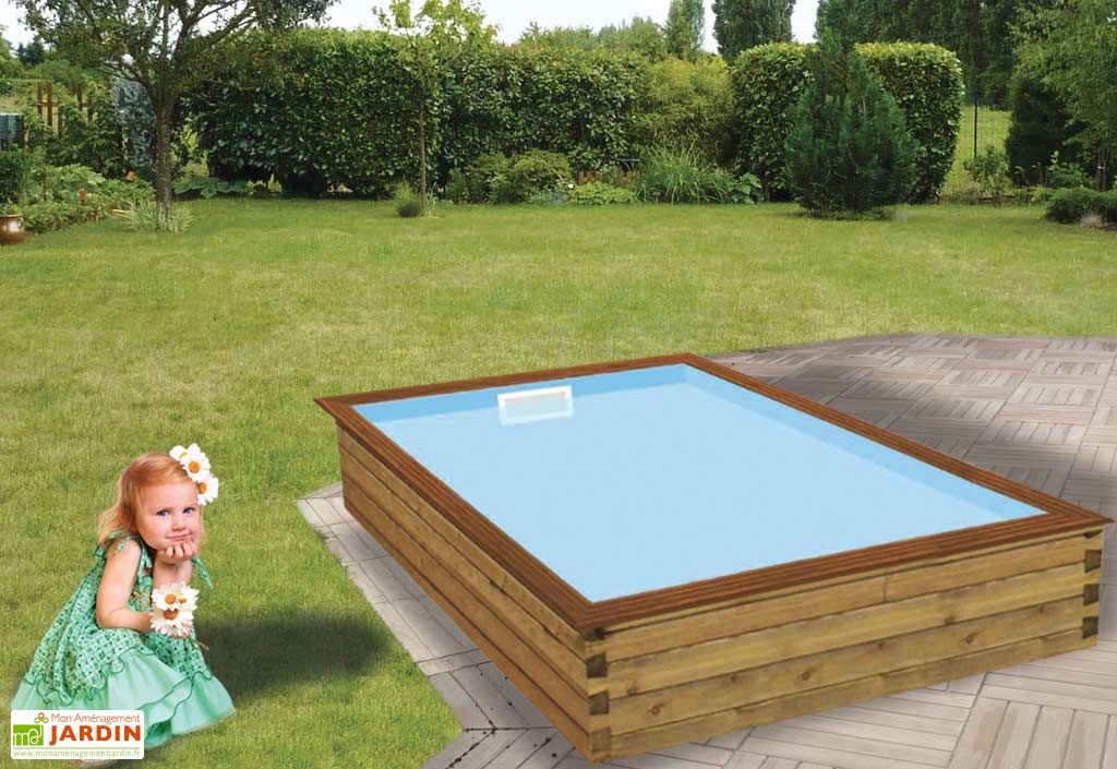 Piscine Pour Enfant En Bois Rectangulaire Mini Quartoo 200x300 Cm