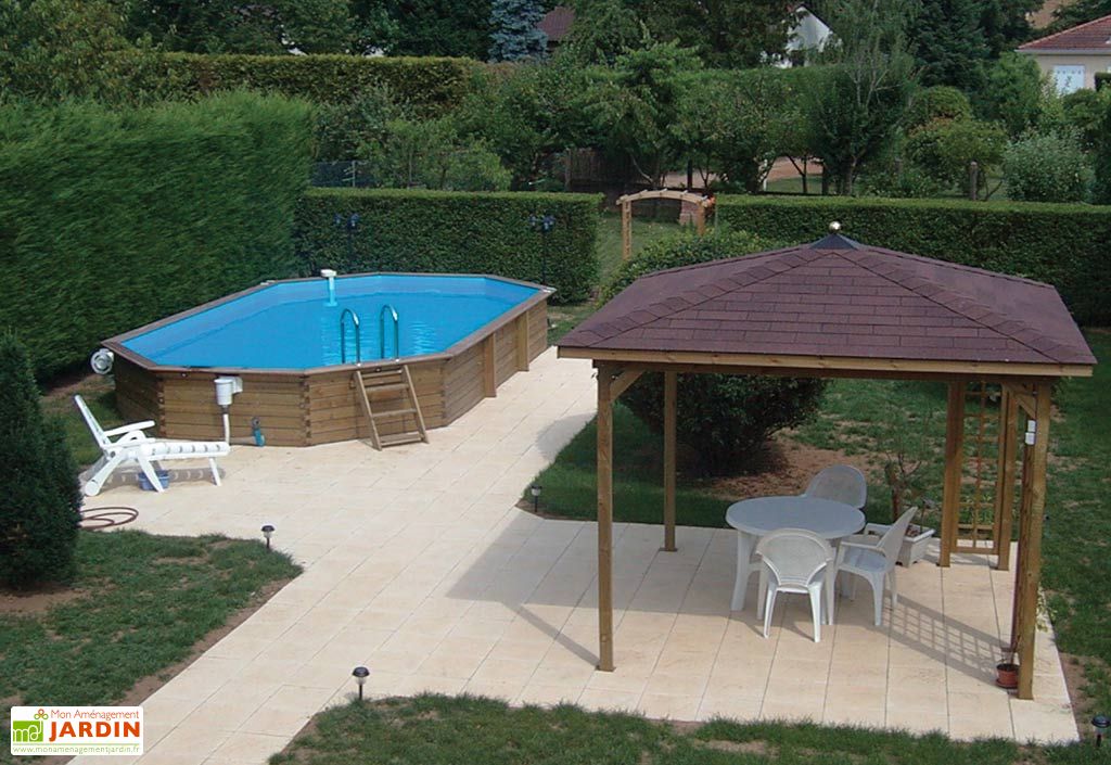 Piscine Bois Hors Sol Ovale Oblong 390 X 620 Cm Gardipool